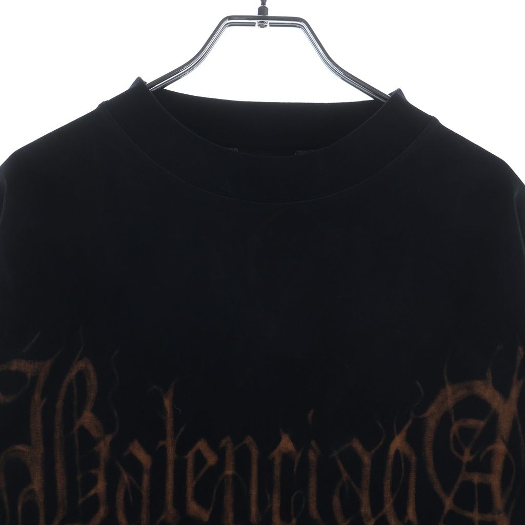 Balenciaga Heavy Metal Long Sleeve T-Shirt Logo Distressed Crew Neck Long — view 3