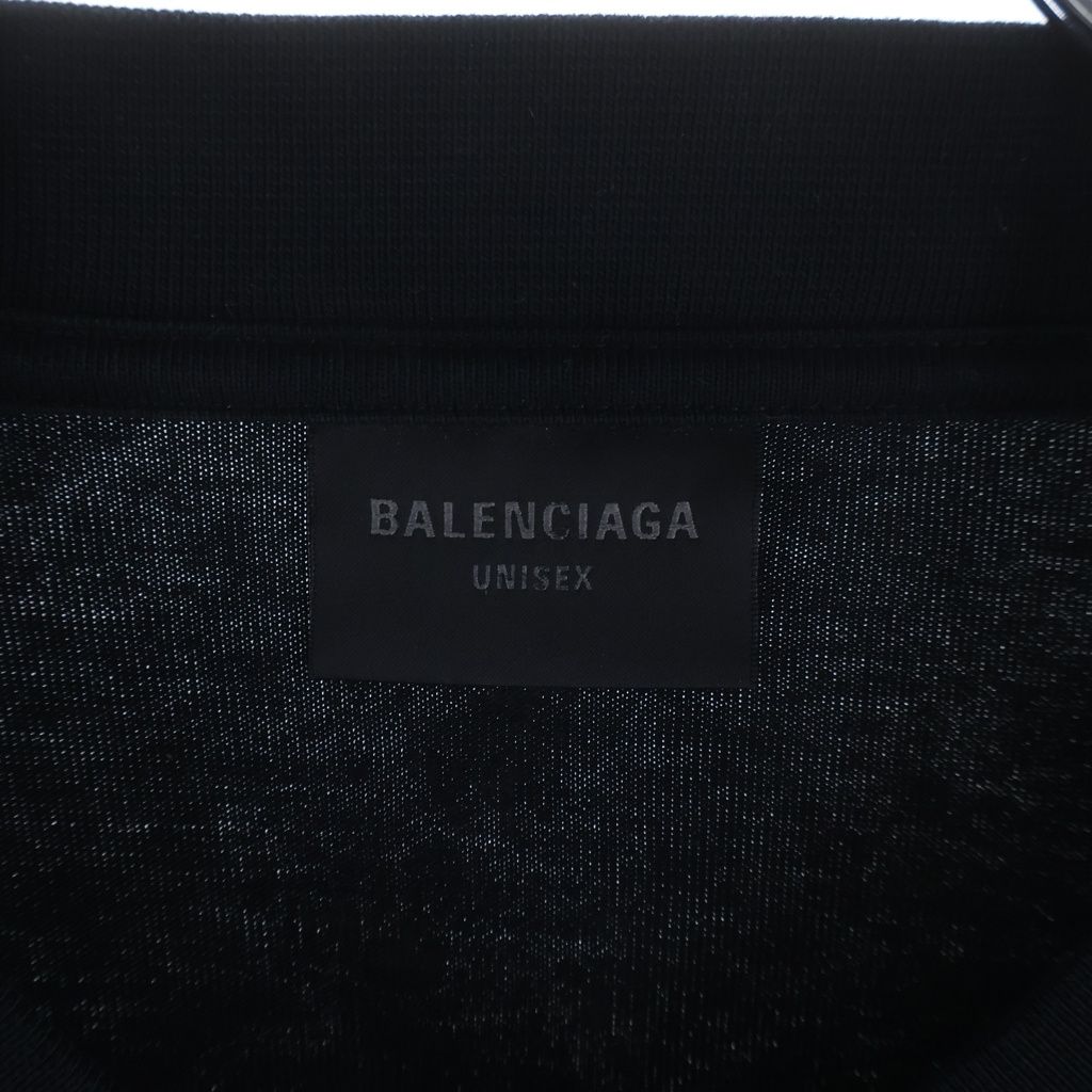 Balenciaga Heavy Metal Long Sleeve T-Shirt Logo Distressed Crew Neck Long — view 6