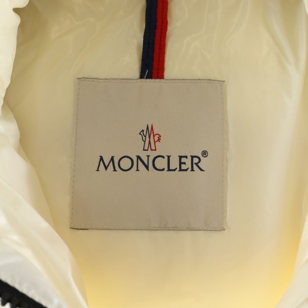 Moncler Moka Hooded Down Jacket Long Coat White — view 7