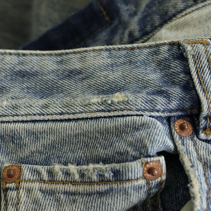 Balenciaga Pull Up Wide Baggy Denim Pants Indigo — view 5