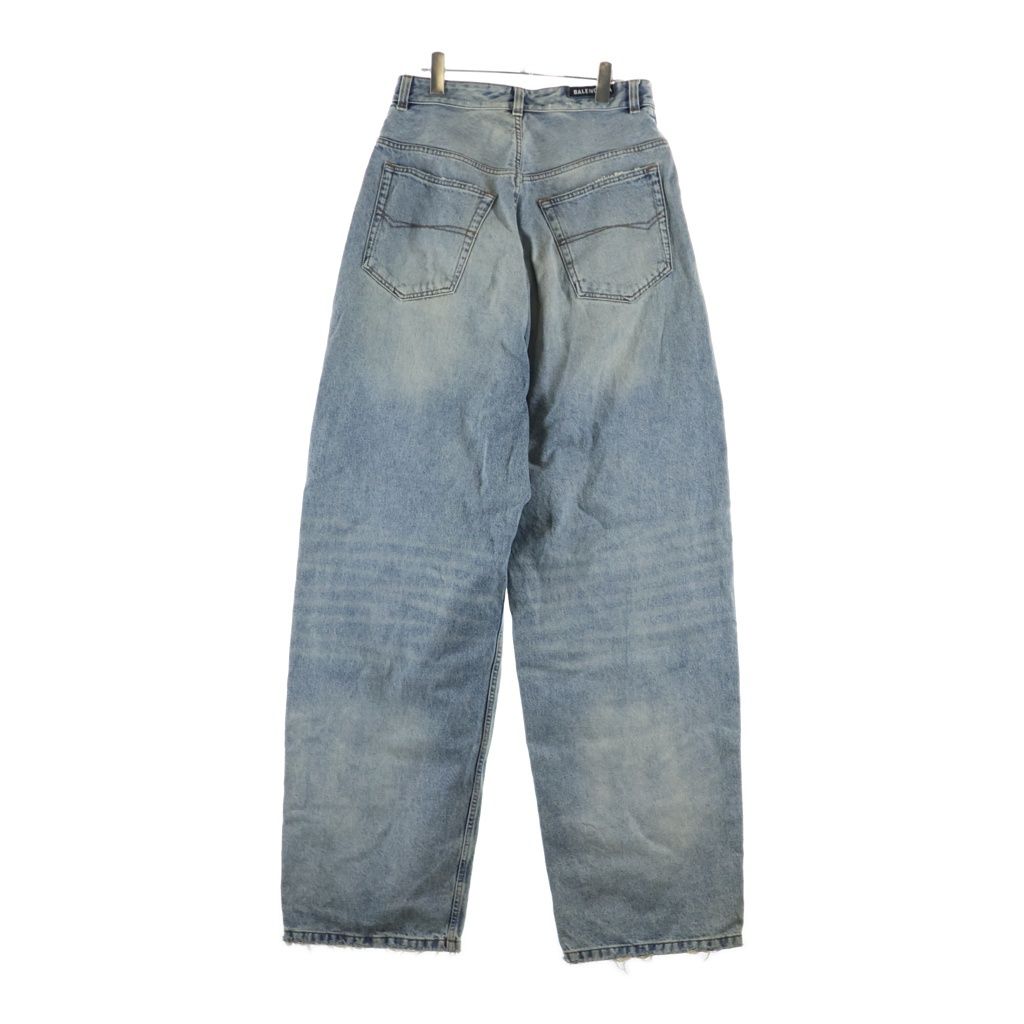 Balenciaga Pull Up Wide Baggy Denim Pants Indigo — view 2