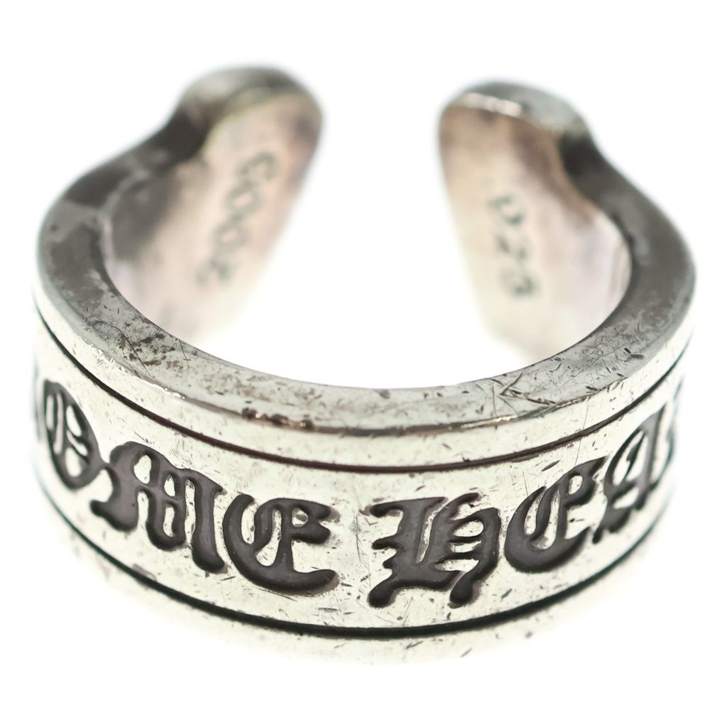 Chrome Hearts LG Scroll Label Ring Silver