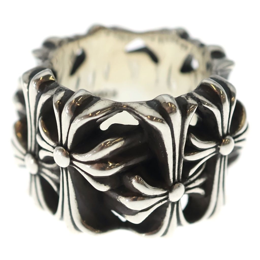Chrome Hearts Square Cemetery Cross Silver Ring — view 3
