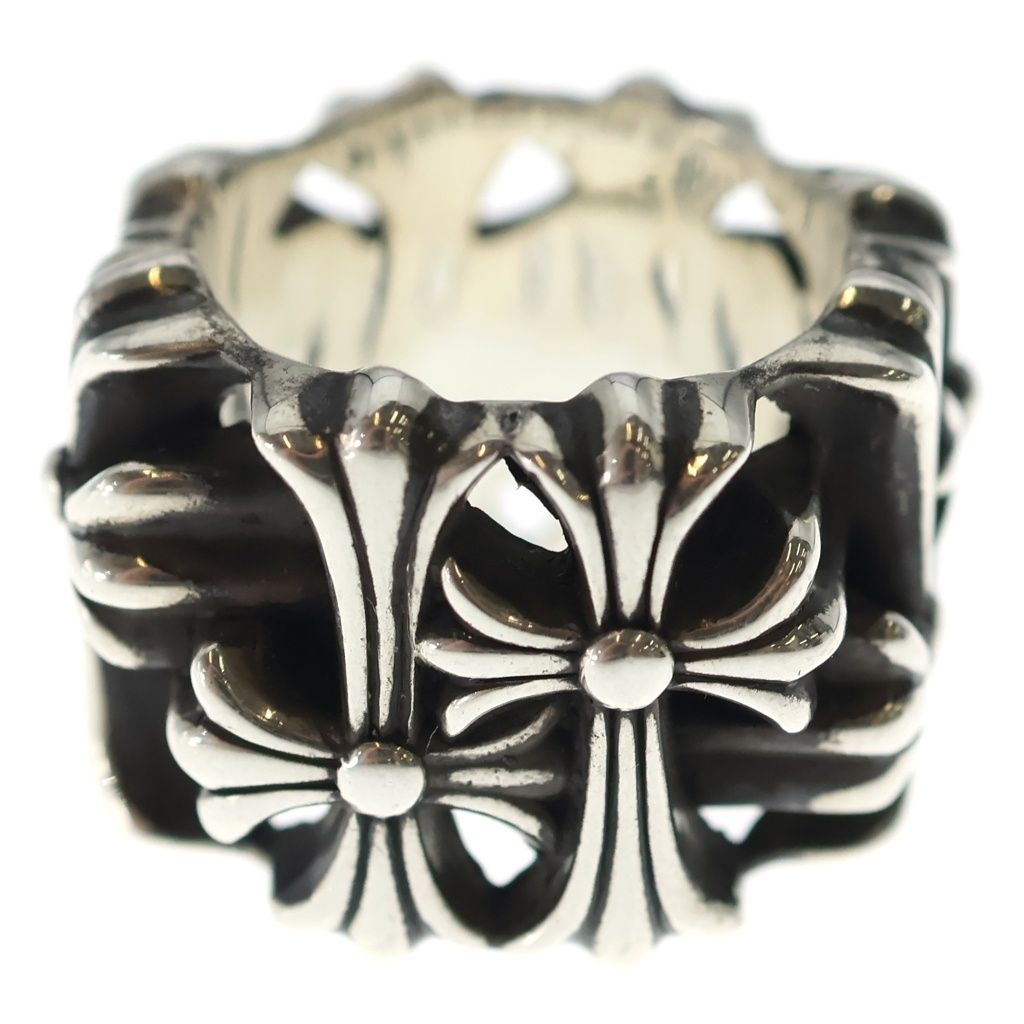 Chrome Hearts Square Cemetery Cross Silver Ring — view 2