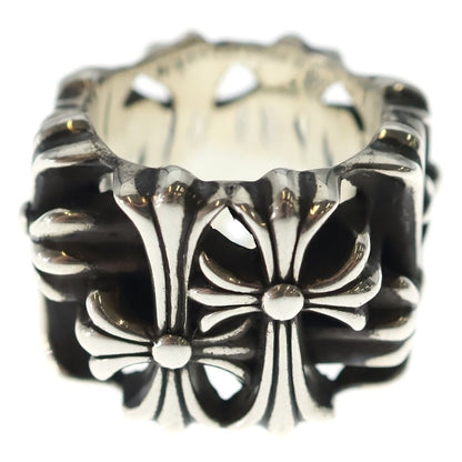 Chrome Hearts Square Cemetery Cross Silver Ring — view 2