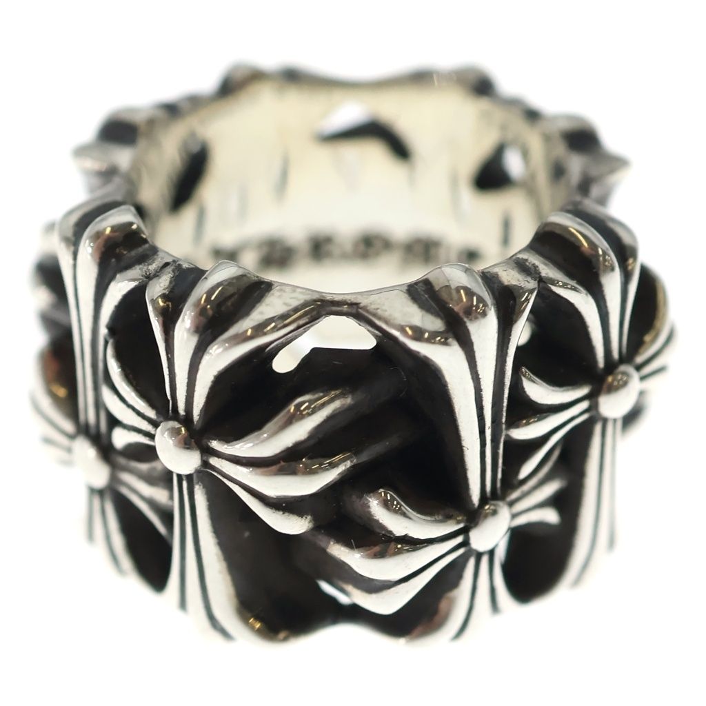 Chrome Hearts Square Cemetery Cross Silver Ring — view 4
