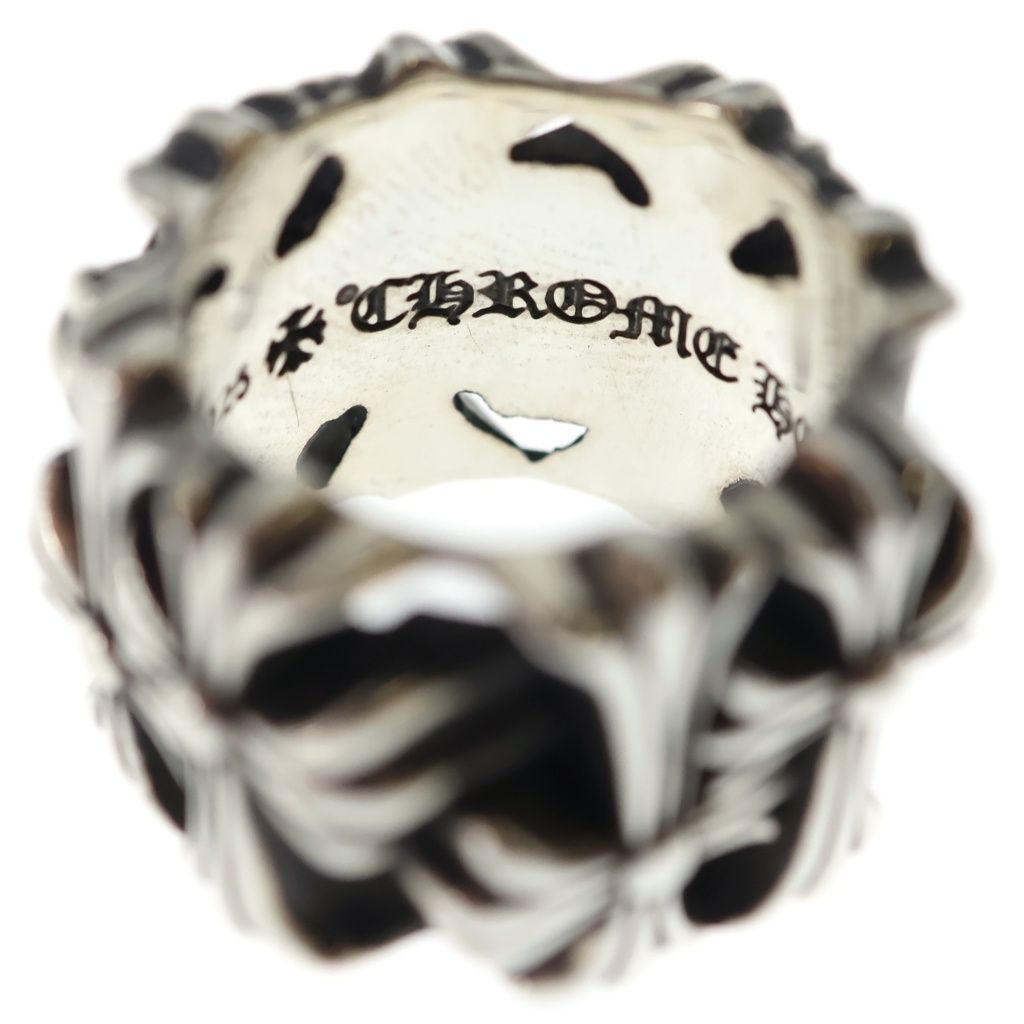 Chrome Hearts Square Cemetery Cross Silver Ring — view 5