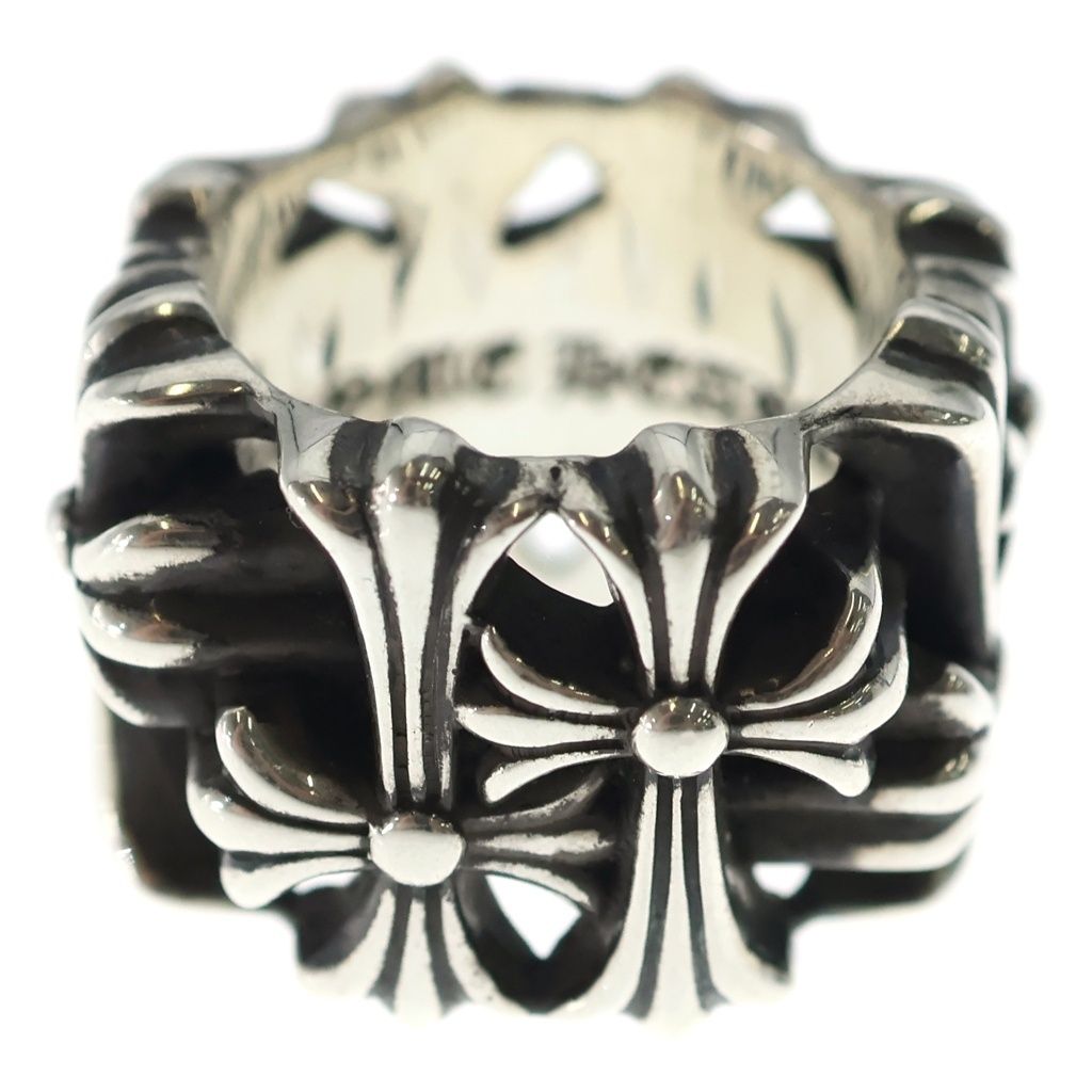 Chrome Hearts Square Cemetery Cross Silver Ring