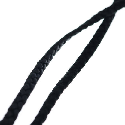 Chrome Hearts CH Crs LG BC Large CH Cross Pendant Borochip Leather Braid — view 6
