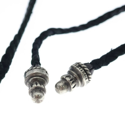 Chrome Hearts CH Crs LG BC Large CH Cross Pendant Borochip Leather Braid — view 4