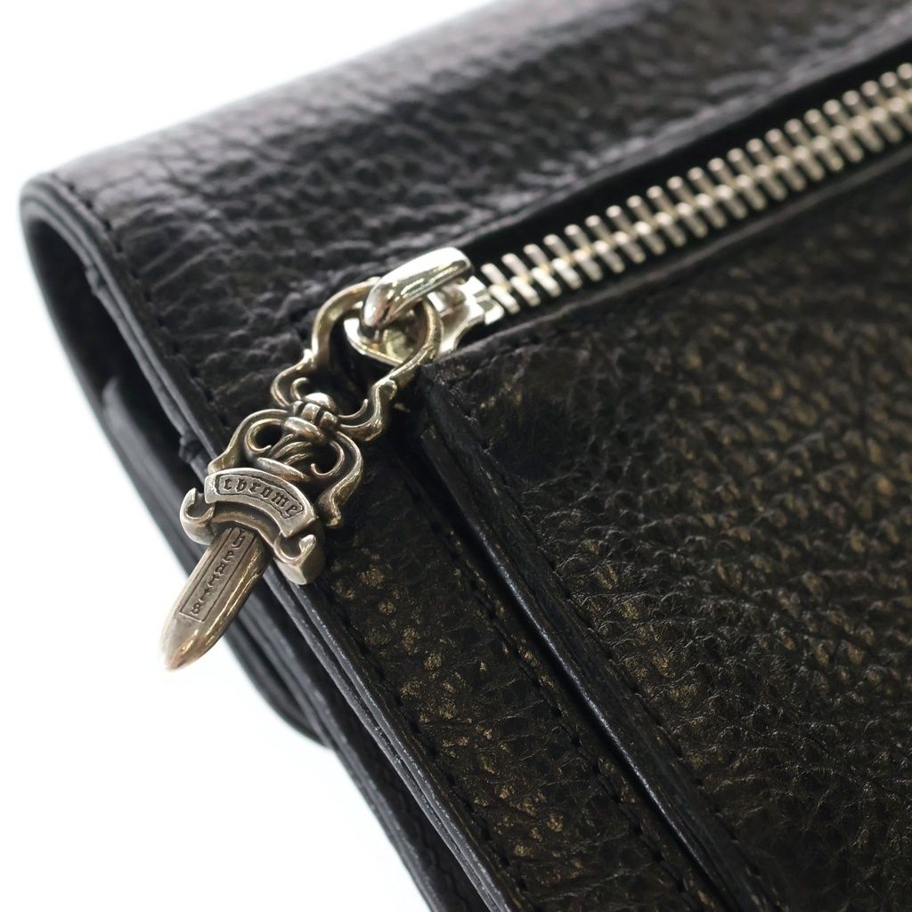 Chrome Hearts Wave Mini Leather Wallet Black — view 5