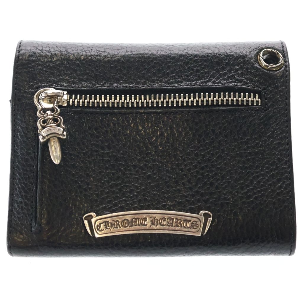 Chrome Hearts Wave Mini Leather Wallet Black — view 2