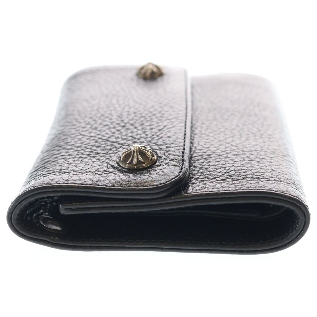 Chrome Hearts Wave Mini Leather Wallet Black — view 3