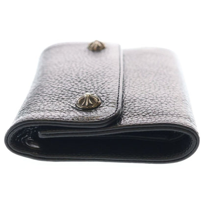 Chrome Hearts Wave Mini Leather Wallet Black — view 3