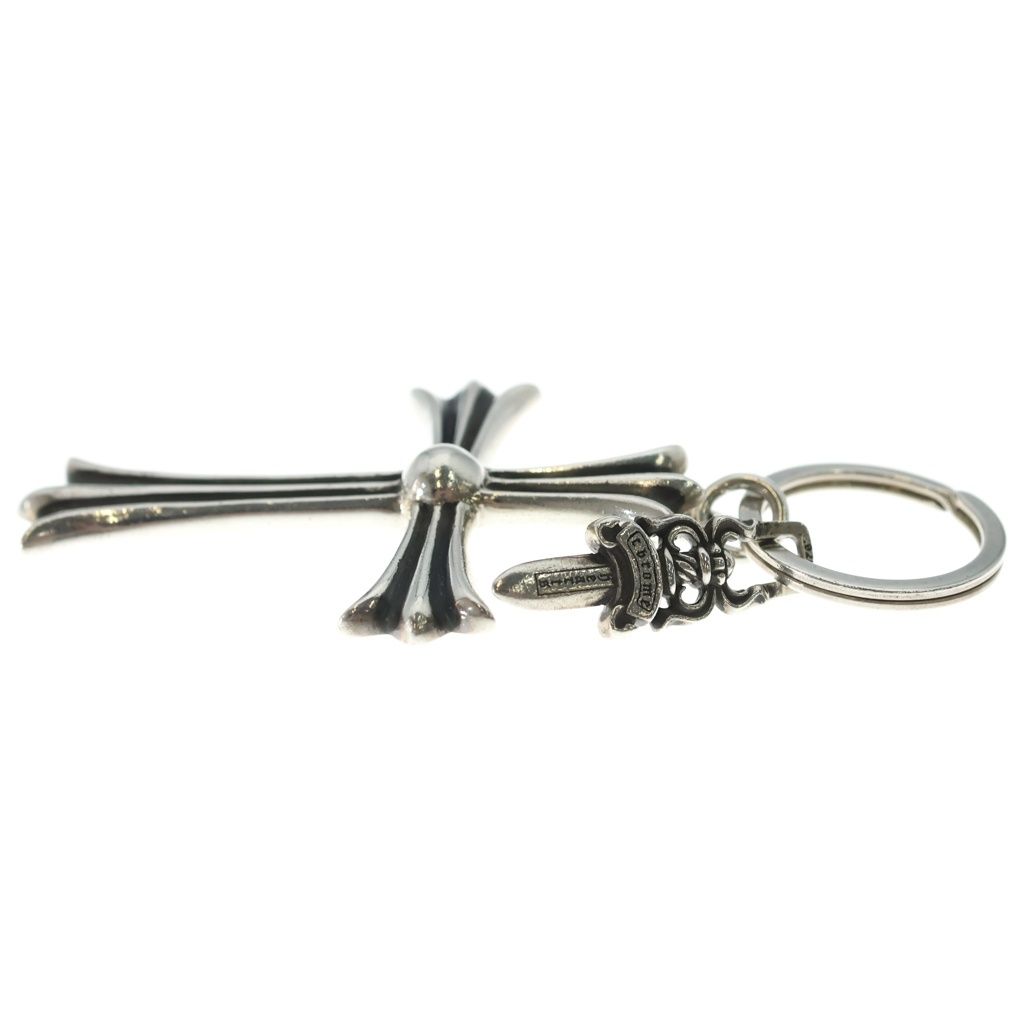 Chrome Hearts Crs Dggr Large Cross Dagger Key Ring Silver — view 3