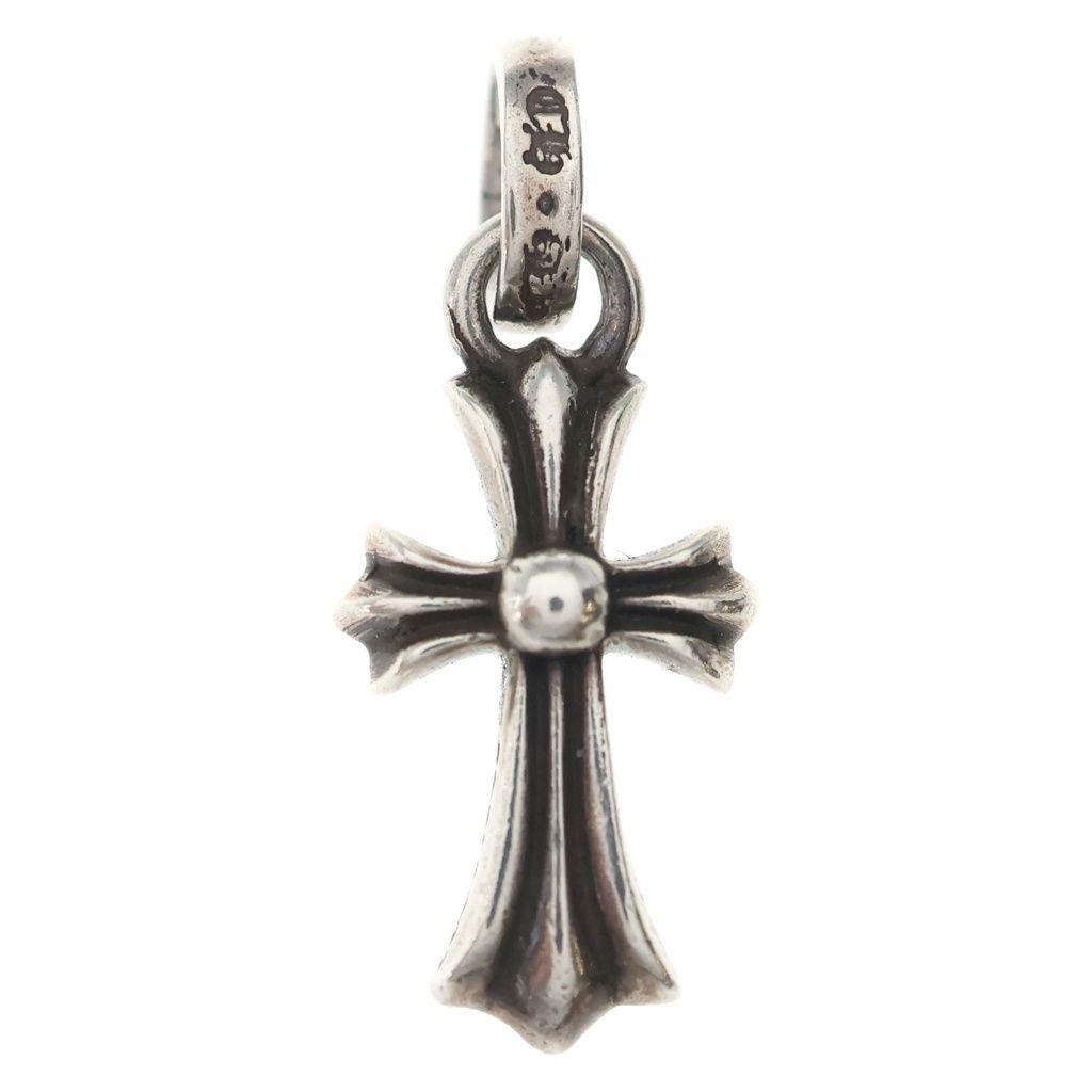 Chrome Hearts Crs Baby Fat Cross Pendant Top Silver