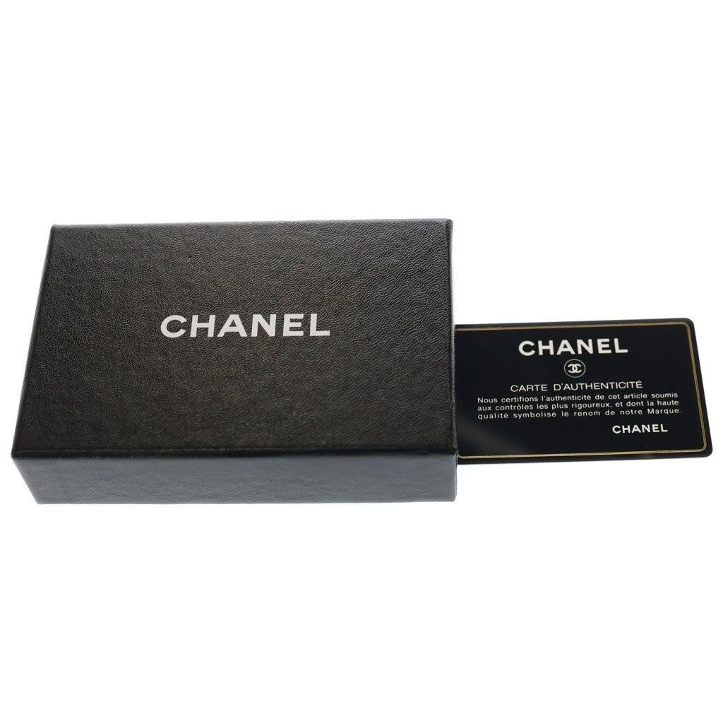 Chanel Quilted Card Case Business Holder Black Caviar Leather Gold — view 6