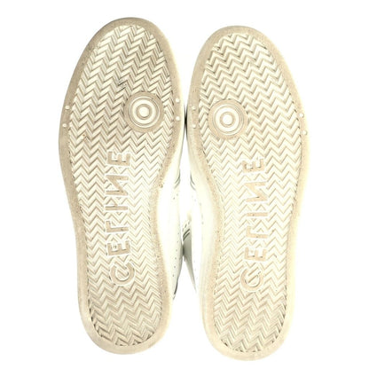 Celine Trainer High Top Sneakers Sweatshirt Leather Cut White — view 5