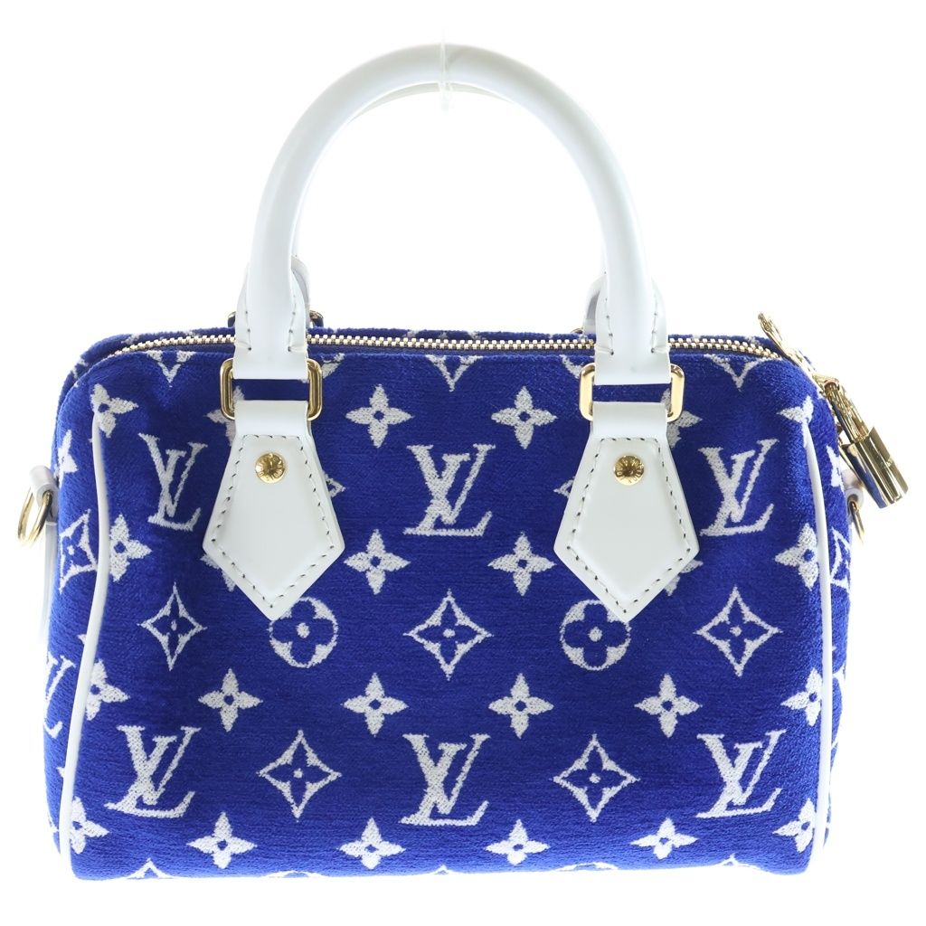 Louis Vuitton LV Match Speedy Bandouliere 20 2-Way Shoulder Bag Mini Blue White — view 2