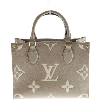 Louis Vuitton Monogram Empreinte On The Go PM 2-Way Shoulder Bag Bicolor Beige — view 2