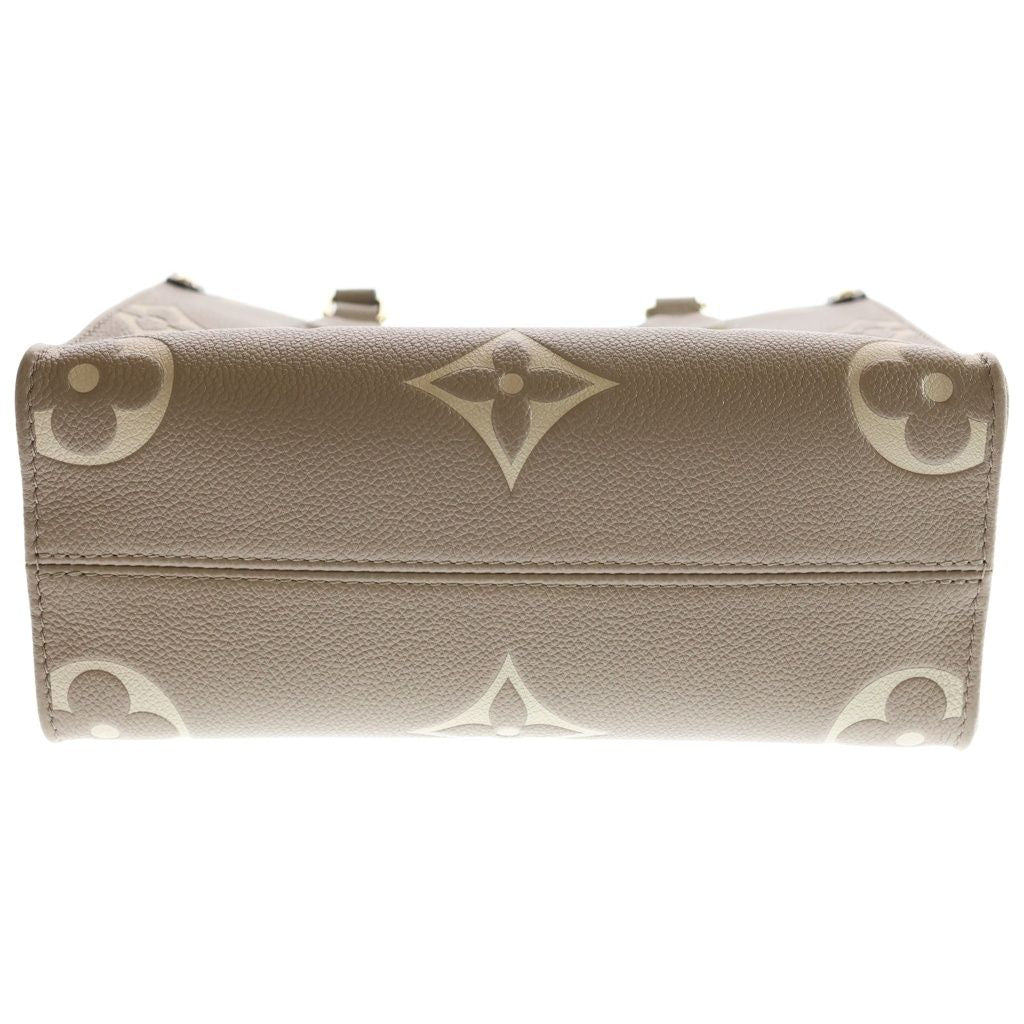 Louis Vuitton Monogram Empreinte On The Go PM 2-Way Shoulder Bag Bicolor Beige — view 4