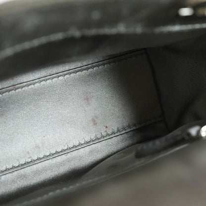 Dior Lady Cannage Rhinestone 2-Way Shoulder Bag Gray Satin Silver — view 5