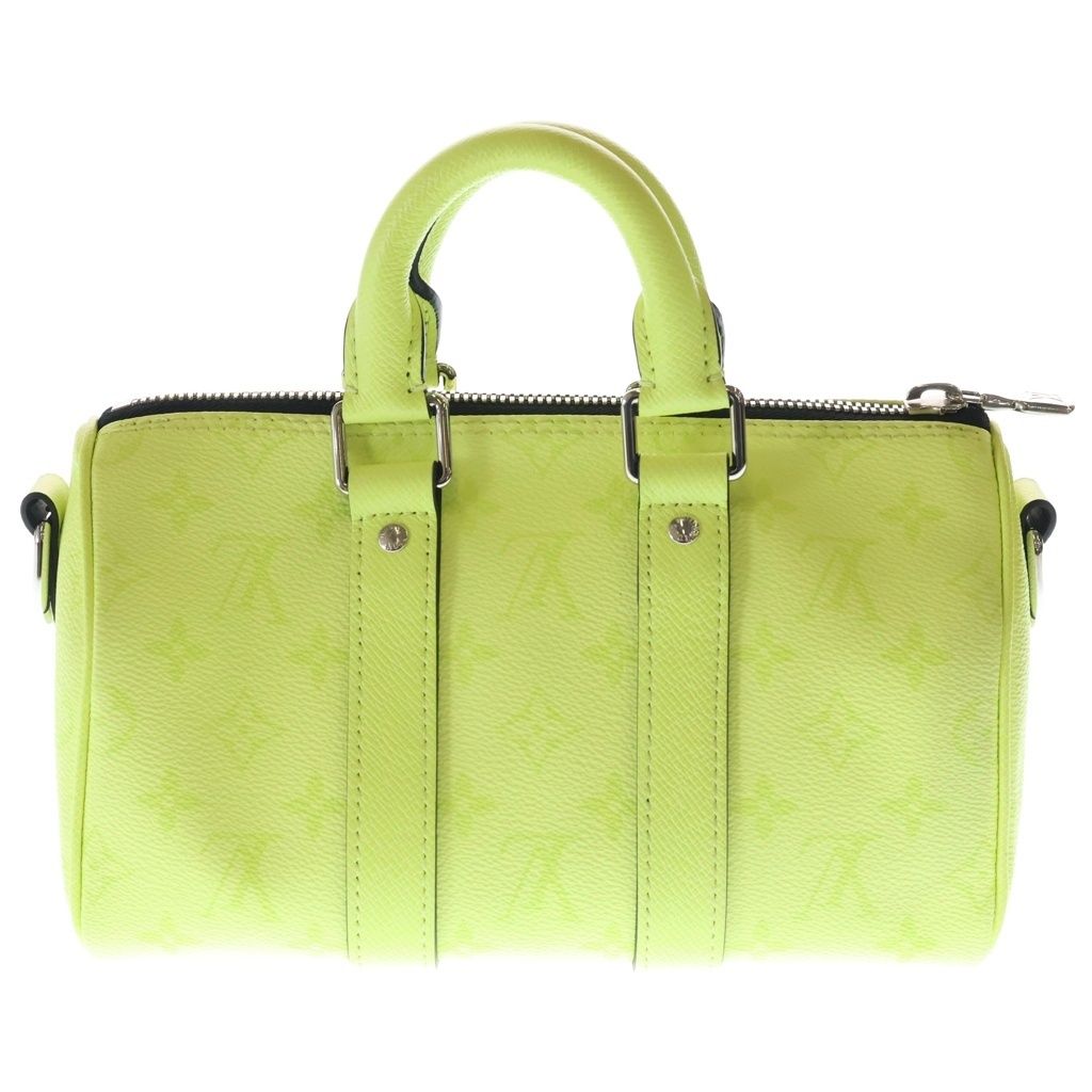 Louis Vuitton Keepall Bandouliere 25 Taigarama Mini Boston Bag Neon Yellow — view 2