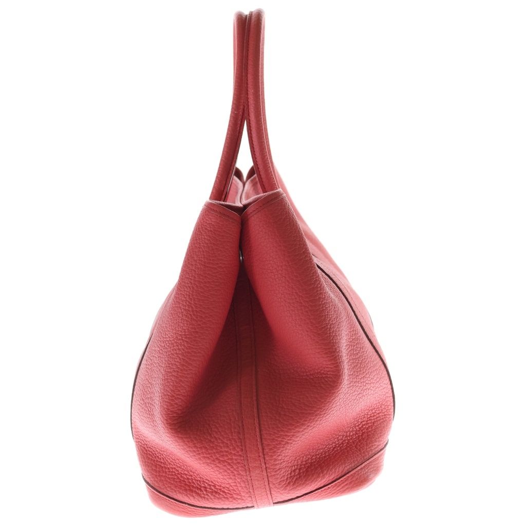 Hermes Garden Party GM Handbag Salmon Pink Negonda Leather Silver — view 3