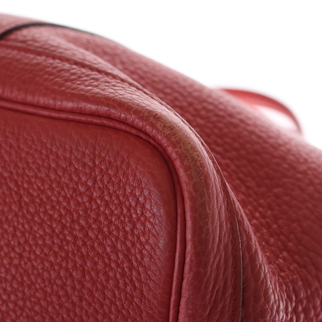 Hermes Garden Party GM Handbag Salmon Pink Negonda Leather Silver — view 5
