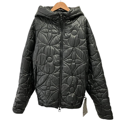 Louis Vuitton Monogram Flower Quilted Hoodie 50 Black