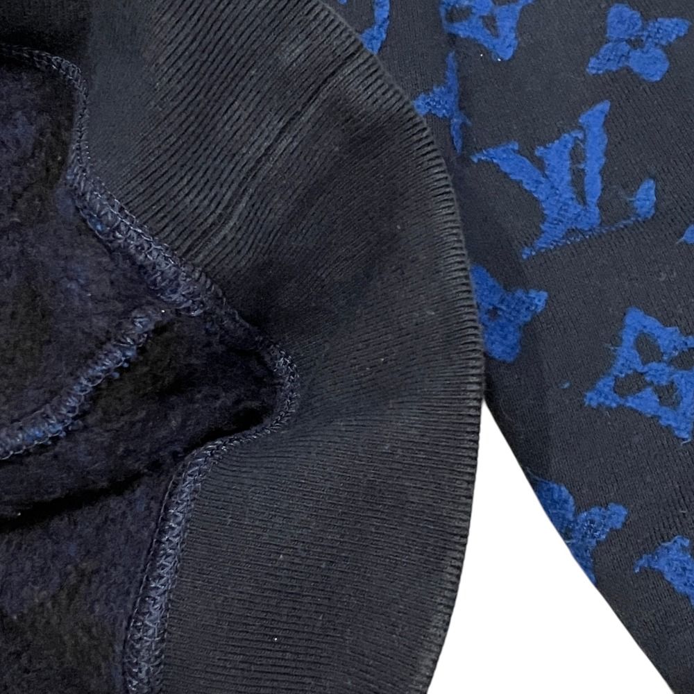 Louis Vuitton Full Monogram Jacquard Crew Neck Sweatshirt XL Navy — view 9