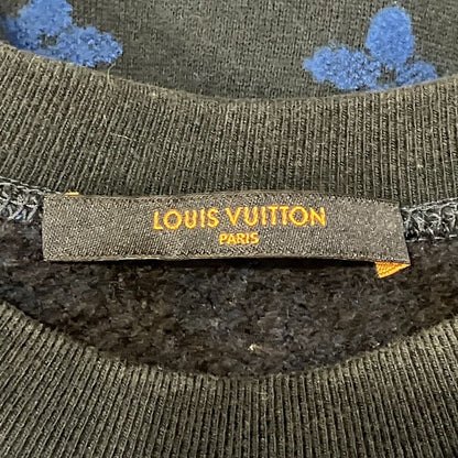 Louis Vuitton Full Monogram Jacquard Crew Neck Sweatshirt XL Navy — view 3