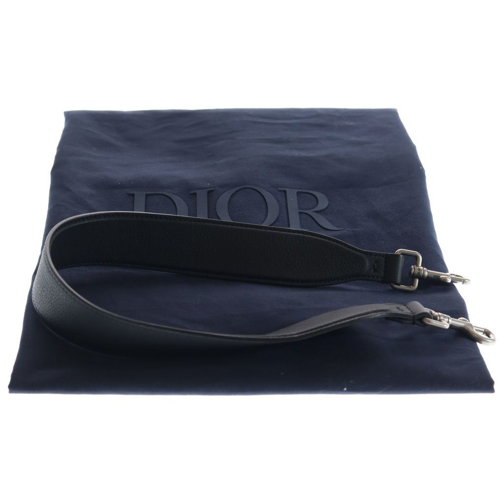 Dior Vertical Hobo Shoulder Bag Black Leather Silver — view 6