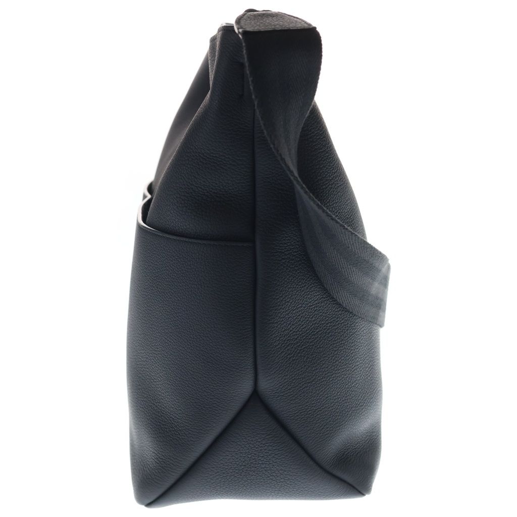 Dior Vertical Hobo Shoulder Bag Black Leather Silver — view 3
