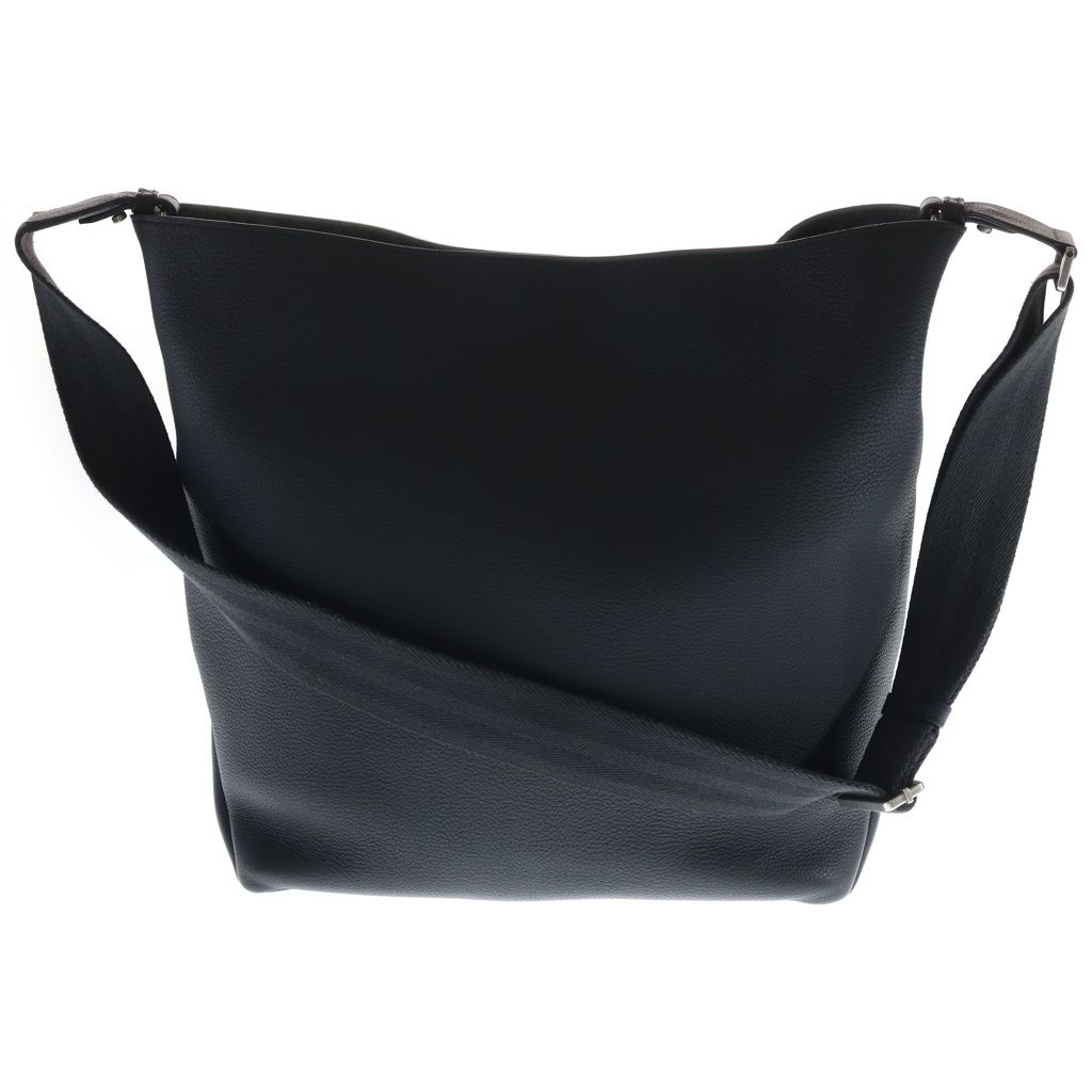 Dior Vertical Hobo Shoulder Bag Black Leather Silver — view 2