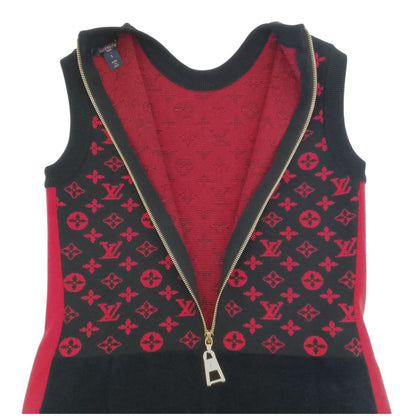 Louis Vuitton Monogram a Line Sleeveless Knit Dress S Black — view 3