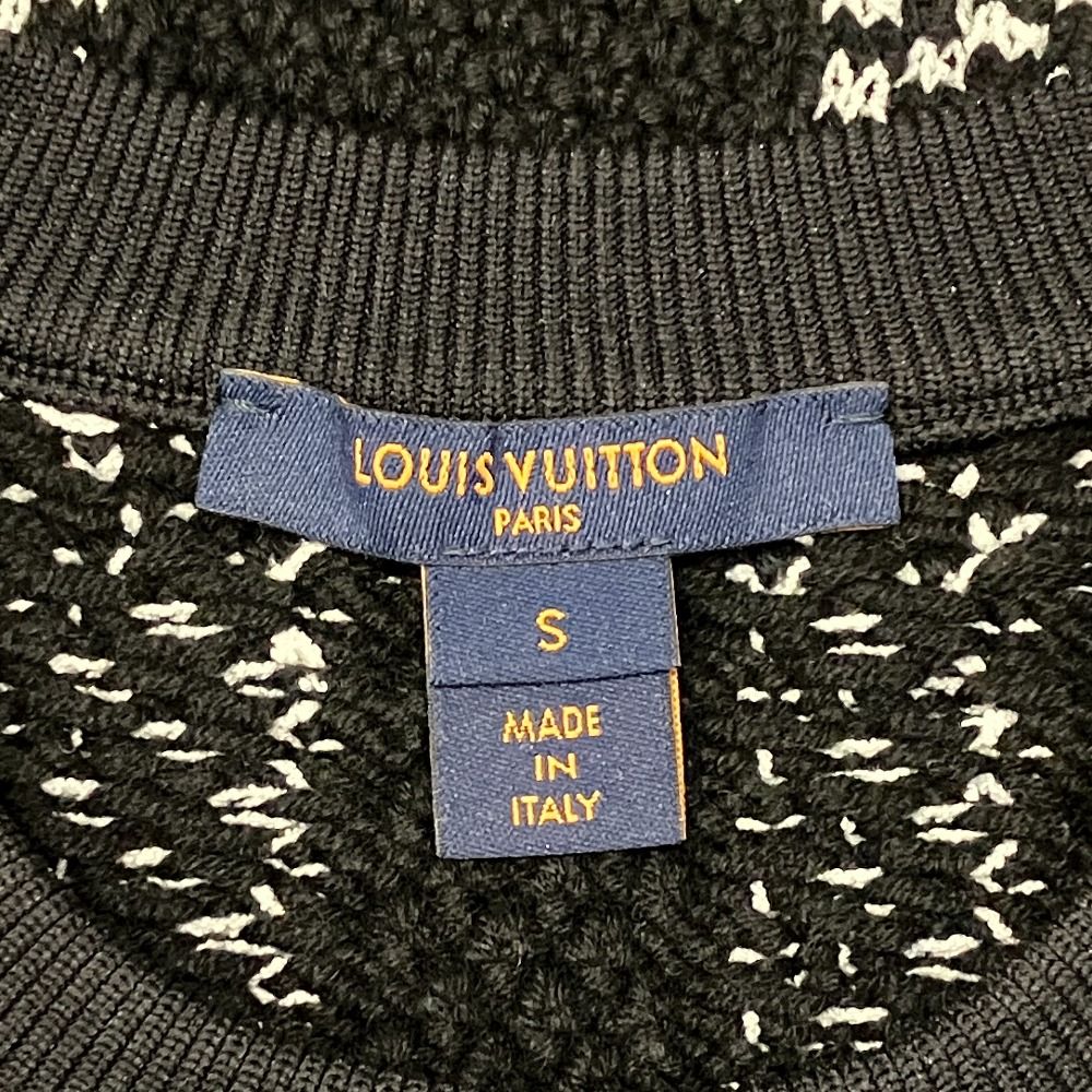 Louis Vuitton Monogram Patch Sleeveless Tweed Dress S Black White — view 5