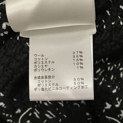 Louis Vuitton Monogram Patch Sleeveless Tweed Dress S Black White — view 9