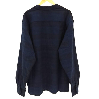 Balenciaga Hybrid V-neck Shirt Docking Knit XS Navy Sweater — view 2