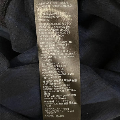 Balenciaga Hybrid V-neck Shirt Docking Knit XS Navy Sweater — view 9