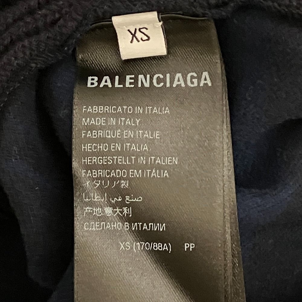 Balenciaga Hybrid V-neck Shirt Docking Knit XS Navy Sweater — view 5