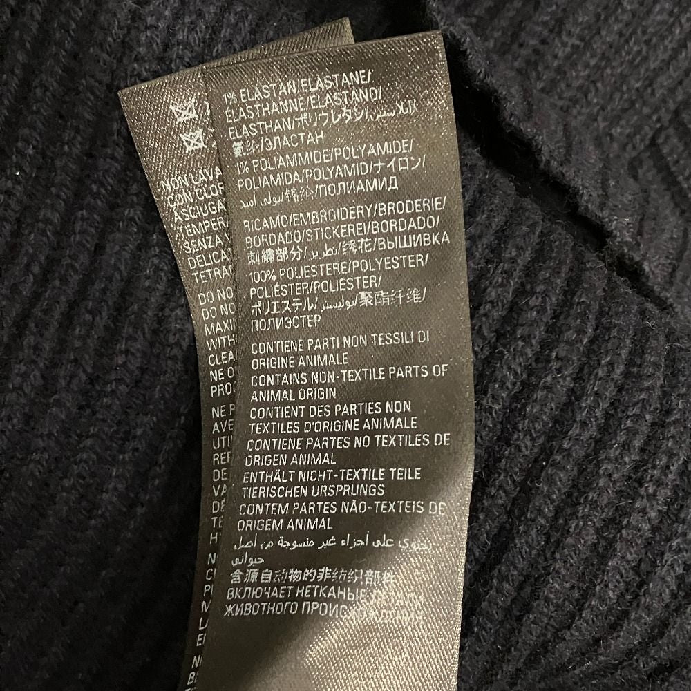 Balenciaga Hybrid V-neck Shirt Docking Knit XS Navy Sweater — view 8
