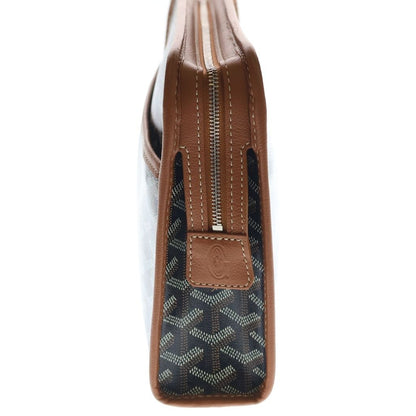 Goyard Juvans MM Herringbone Clutch Brown — view 3