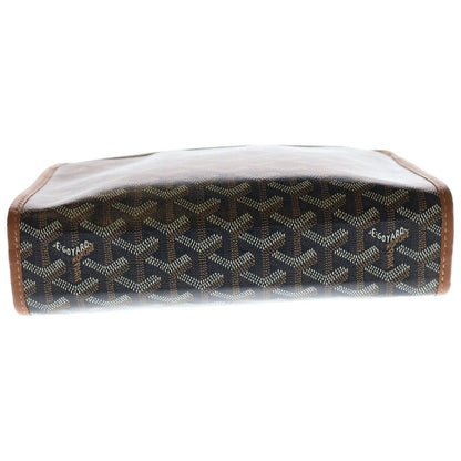 Goyard Juvans MM Herringbone Clutch Brown — view 4
