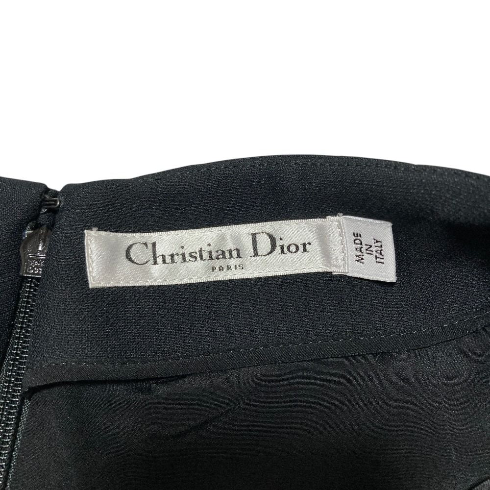 Dior Wool Silk Flare Skirt 46 Black — view 3
