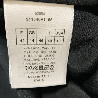 Dior Wool Silk Flare Skirt 46 Black — view 5