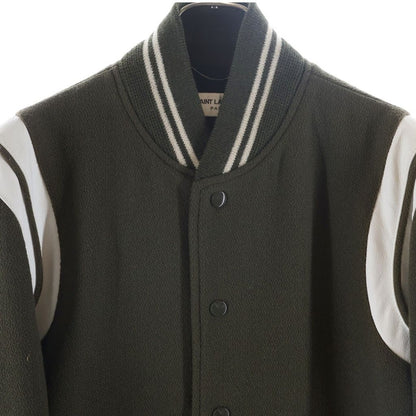 Saint Laurent Paris Teddy Jacket Full Snap Button Khaki — view 3