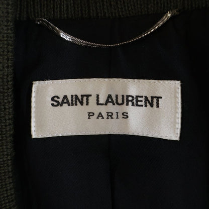 Saint Laurent Paris Teddy Jacket Full Snap Button Khaki — view 7