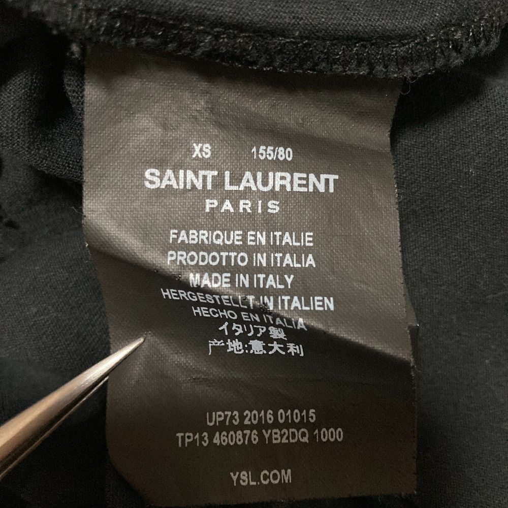 Saint Laurent Paris Logo Print T-Shirt XS Black — view 5