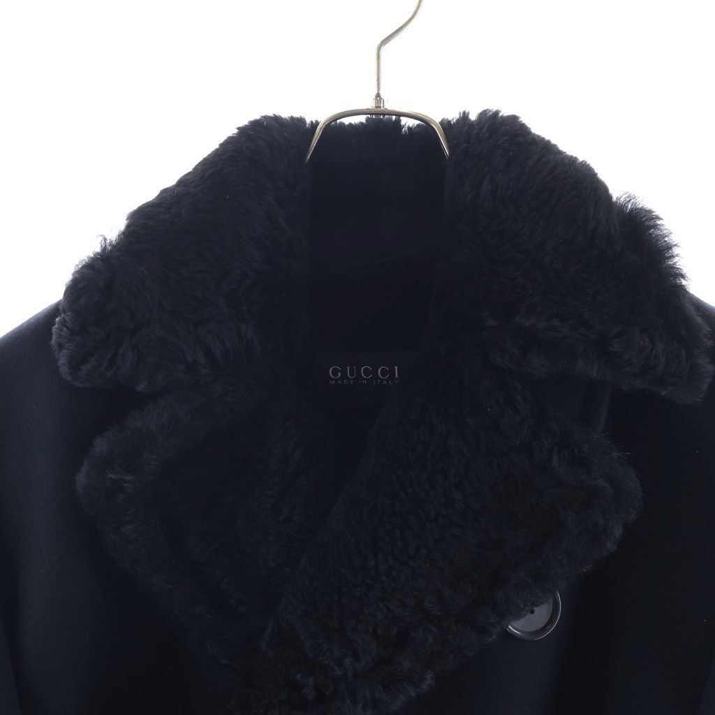 Gucci Black Persian Lamb Pea Coat — view 3